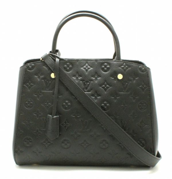 1 Louis Vuitton Monogram Empreinte Montaigne MM Noir Black