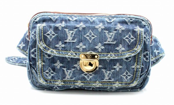 1 Louis Vuitton Monogram Denim Bum Bag Waist Bag Body Bag