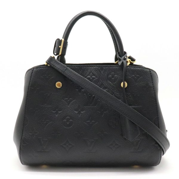 1 Louis Vuitton Monogram Empreinte Montaigne BB Mini Bag Noir Black