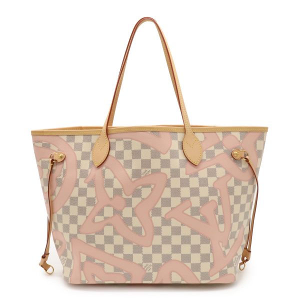 1 Louis Vuitton Damier Azur Tahiti Neverfull MM Rose Ballerine