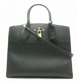 1 Louis Vuitton Lock Me Shopper Tote Bag Grain Leather Greige