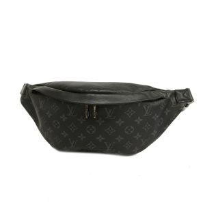 1 Gucci Vintage Logo Print Leather Belt Waist Bag Black