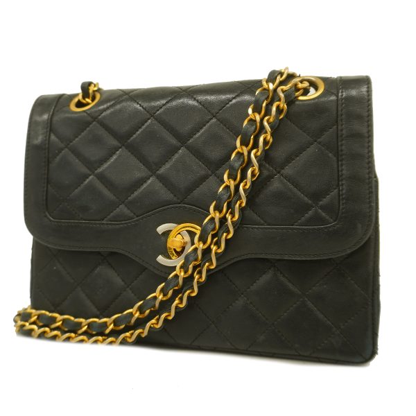 1 Chanel Matelasse Paris Limited Chain Lambskin Black