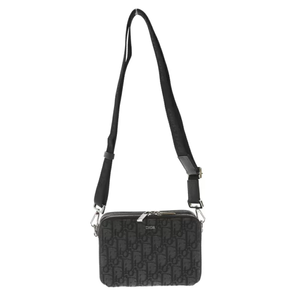 1 Dior Oblique All over Pattern Campus Jacquard Shoulder Bag Black