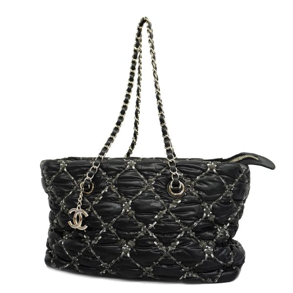 1 Chanel Shoulder Bag Parisian Chain Nylon Black