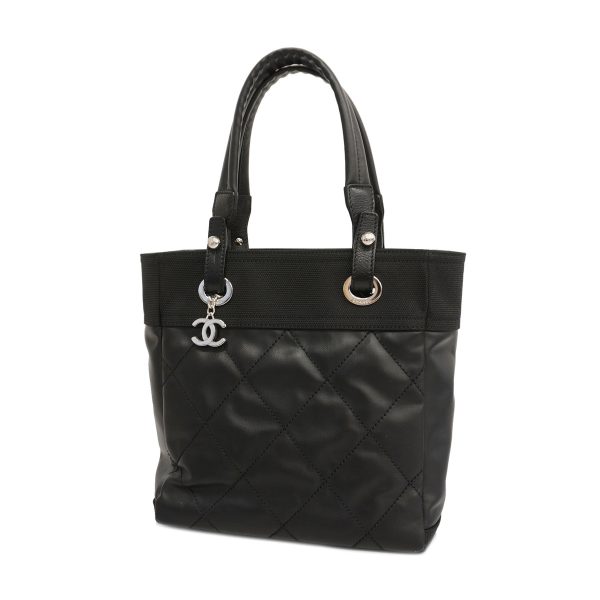 1 Chanel Tote Bag Paris Biarritz Leather Black