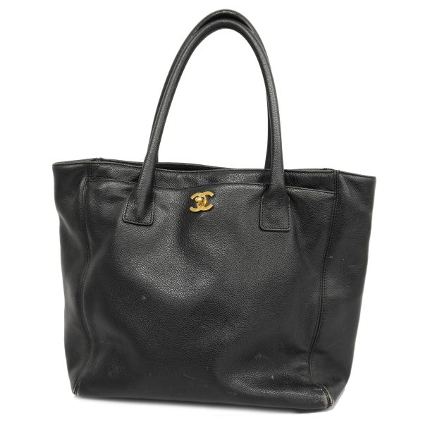 1 Chanel Tote Bag Executive Tote Caviar Skin Black