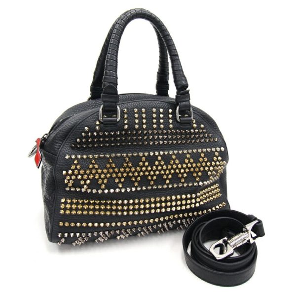 1 Christian Louboutin Panettone Mini Boston Bag Crossbody Black