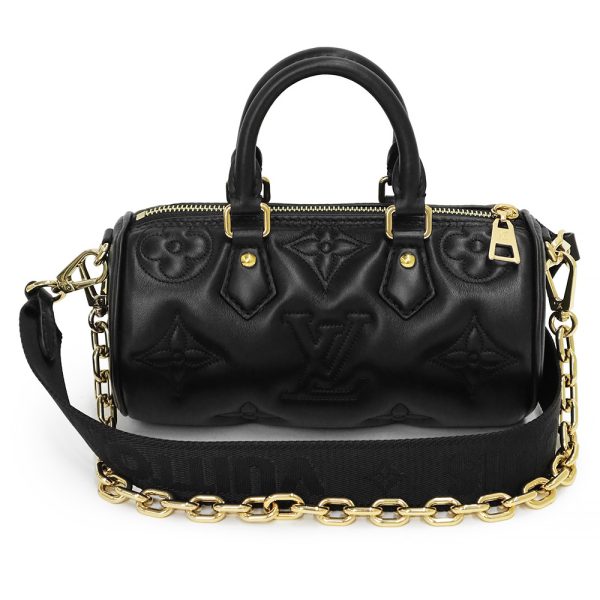 1 Louis Vuitton Papillon BB Crossbody Chain Handbag Noir Black