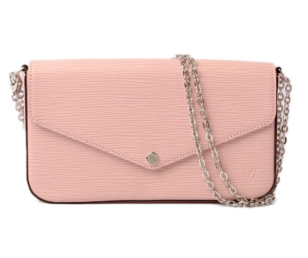 1 Louis Vuitton Chain Pochette Félicie Epi Rose Ballerine Pink