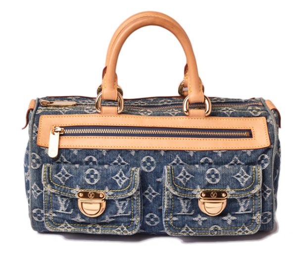 1 Louis Vuitton Tote Bag Monogram Denim Neo Speedy Blue