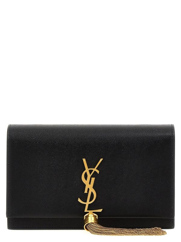 1 Saint Laurent Paris Yves Nero Wallet on a Chain Black