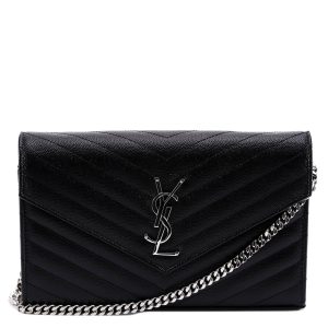 1 Yves Saint Laurent Wallet on a Chain Black