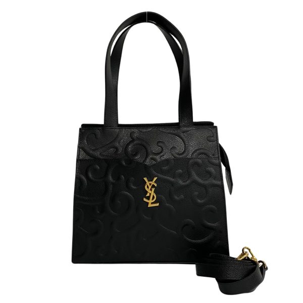 1 Yves Saint Laurent Ysl Shoulder Bag Leather Black