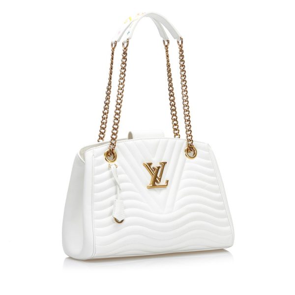 1 Louis Vuitton New Wave Chain Calf Leather Snow White