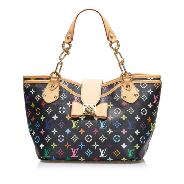 1 Louis Vuitton Multicolor Annie GM Chain Tote Bag Noir Black