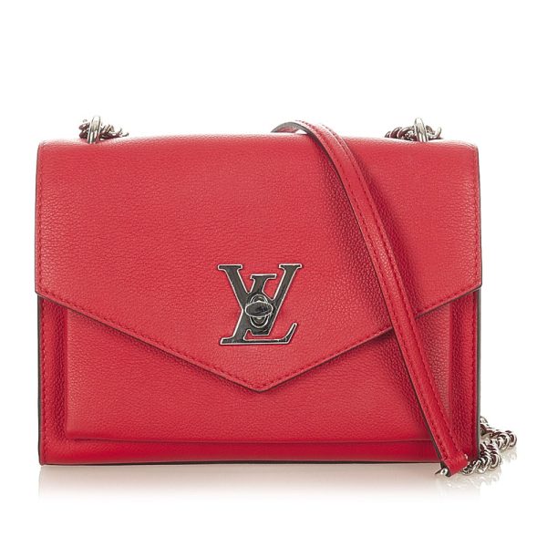 1 Louis Vuitton My Lock Me BB Leather Shoulder Bag Red