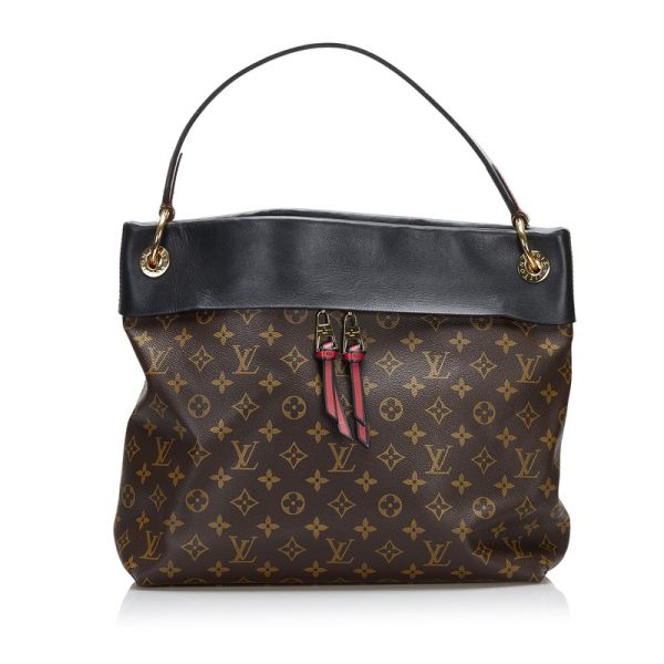 1 Louis Vuitton Monogram Tuileries Hobo Shoulder Bag Brown