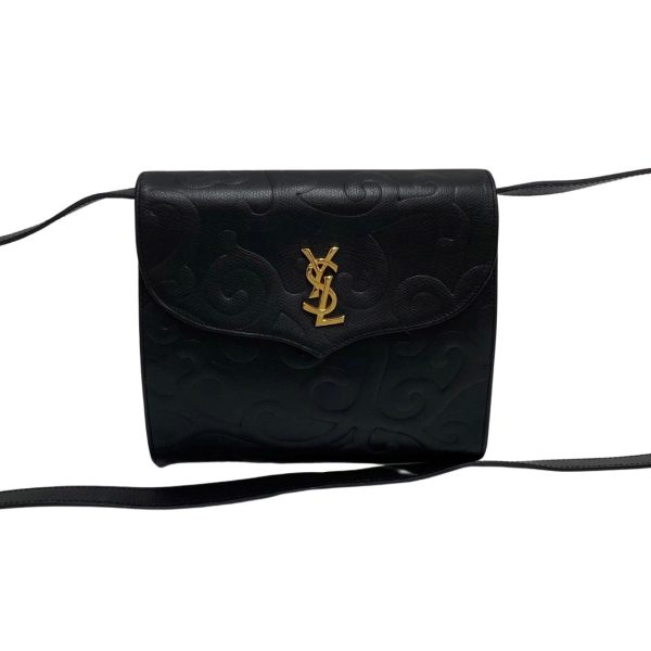 1 Yves Saint Laurent Ysl Logo Metal Fittings Genuine Mini Black