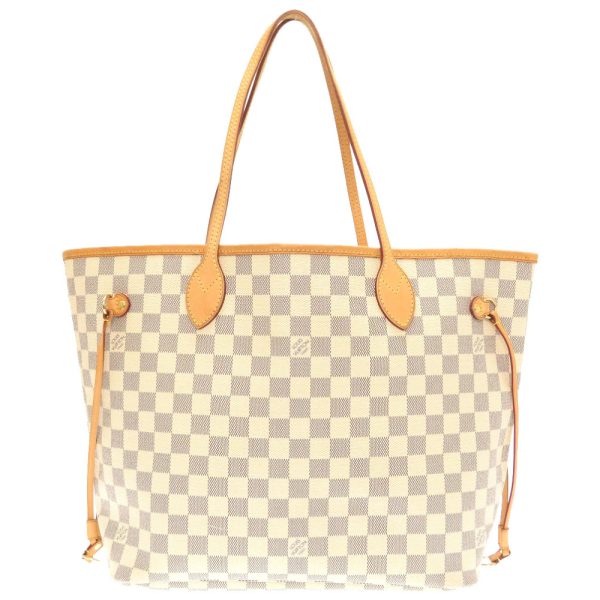 1 Louis Vuitton Damier Azur Neverfull MM Tote bag White