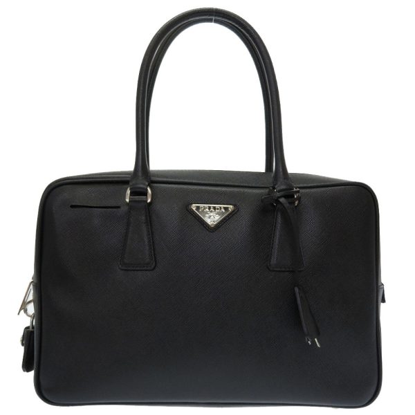 1 Prada Saffiano Leather Mini Boston Bag Tote Bag Black