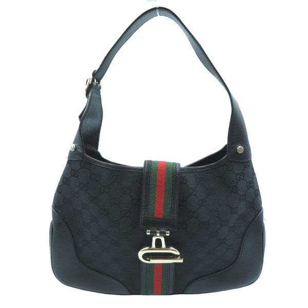 1 Gucci Sherry Line GG Pattern Handbag Shoulder Bag Black