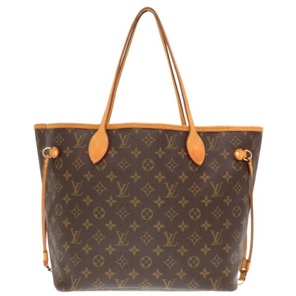 1 Louis Vuitton Monogram Neverfull MM Tote Bag Brown