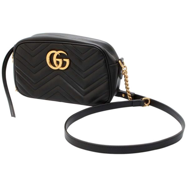 1 Gucci Shoulder Bag GG Marmont Quilted Small Black