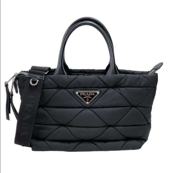 1 Prada Re nylon Medium Padded Tote Black Nylon