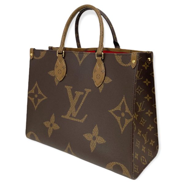 1 Louis Vuitton On the Go MM pattern tote bag Brown Beige