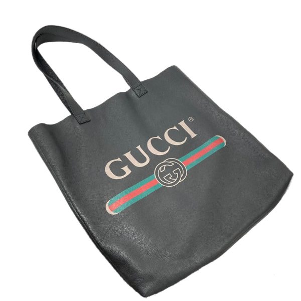 1 Gucci Leather Tote Bag Black