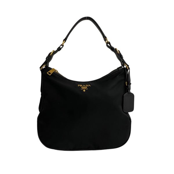 1 Prada Metal Fittings Nylon Mini Tote Bag Black