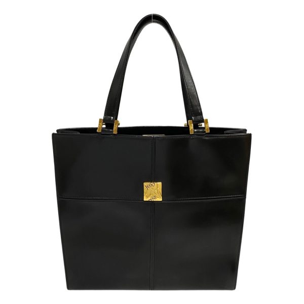 1 Yves Saint Laurent Metal Fittings Calf Leather Tote Bag Black