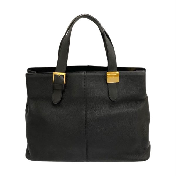 1 Burberry Metal Fittings Leather Mini Tote Bag Black