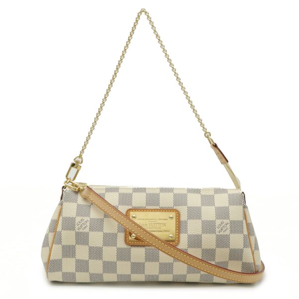 1 Louis Vuitton Damier Azur Eva Chain Bag Crossbody White