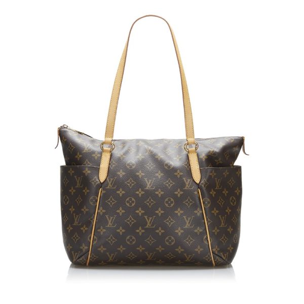 1 Louis Vuitton Monogram Totally MM Shoulder Bag Brown Leather