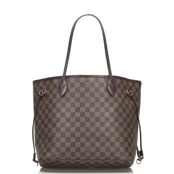 1 Louis Vuitton Damier Neverfull Mm Tote Bag Shoulder Bag Brown Pvc Leather