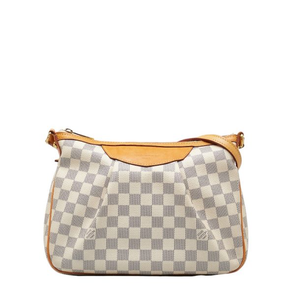 1 Louis Vuitton Damier Azur Siracusa PM Shoulder Bag White