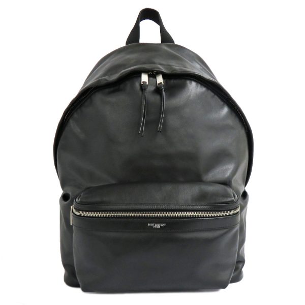 1 Saint Laurent City Backpack Leather Rucksack Black