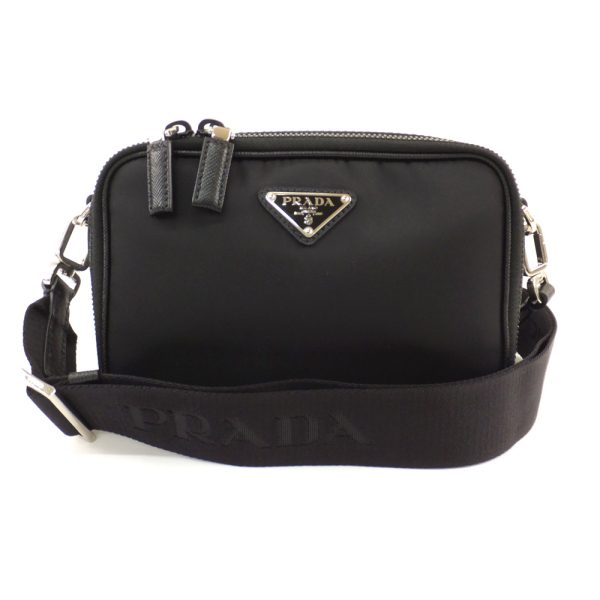 1 Prada Shoulder Bag Nylon Crossbody Bag Diagonal Black