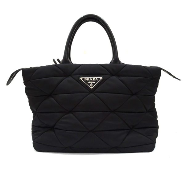 1 Prada Tote Bag Medium Padded Nylon Black