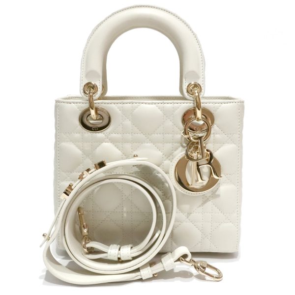 1 Christian Dior Cannage 2way Handbag White