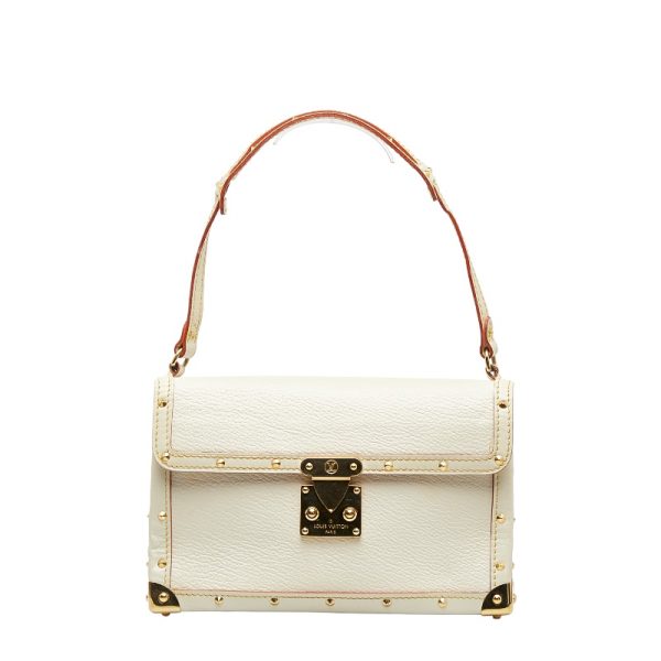 1 Copy Louis Vuitton Suhari Emable Shoulder Bag M92846 Bronne White Leather