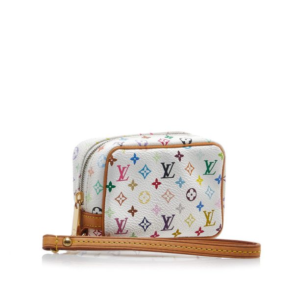 1 Copy Louis Vuitton Monogram Multicolor Truth Wapiti Mini Pouch Accessory Case White