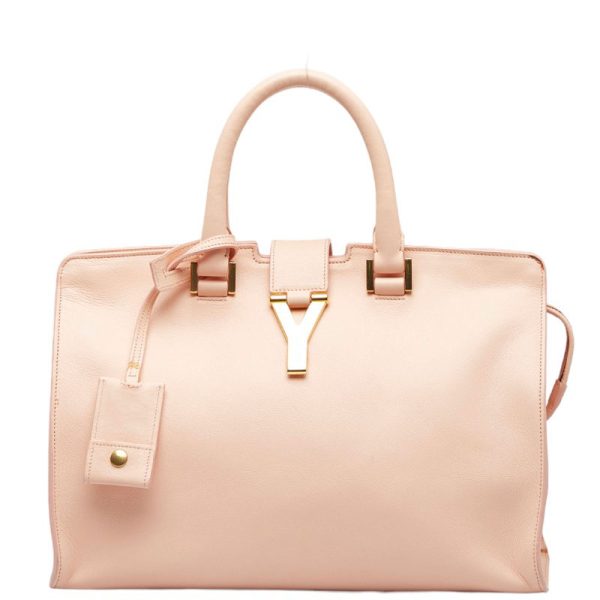 1 Copy Saint Laurent Y Line Cabas Chic Gold Hardware Shoulder Bag Pink Leather