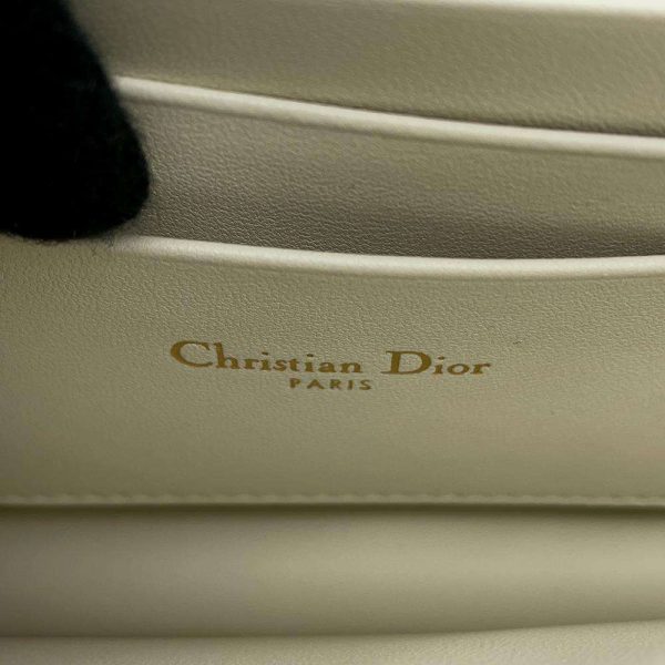 10 Dior Chain Cannage Lambskin Clutch White