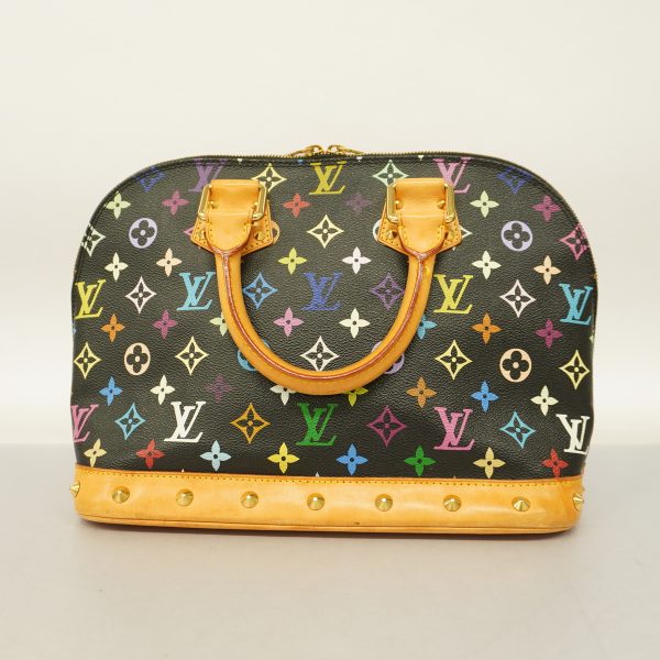 10 Louis Vuitton Handbag Monogram Multicolor Alma Noir Back