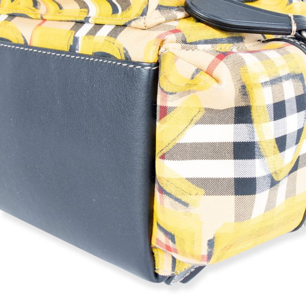 105502 ad2 598640a3 3c3c 4055 85ec 993a6dbb034f Burberry Yellow Check Print Graffiti Small Rucksack