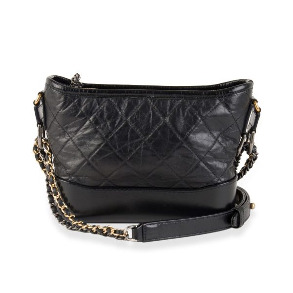 105534 bv 96c54665 f9e6 4cf8 816e 7a976ffb58b6 Chanel Black Aged Calfskin Quilted Charms Small Gabrielle Bag