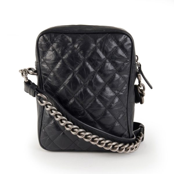 105589 bv ecb5a191 0f71 49aa 9516 5e8294571874 Chanel Black Quilted Calfskin Leather Casual Rock Camera Bag